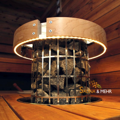 HARVIA Reling Schutzgeländer für Cilindro Saunaöfen 6,8 - 9 kW mit LED Beleuchtung 