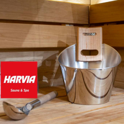 HARVIA Sauna Aufgußkübel Edelstahl mit Kelle 
