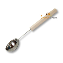 Schöpfkelle aus Edelstahl mit Holzgriff Espe - 46,5 cm - 200 ml 