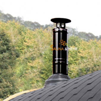 HARVIA Edelstahlschornstein Black  Fb. schwarz 