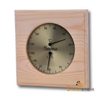Sauna Hygro-/Thermometer Klimamesser in Holz 