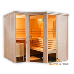 ARKTIS Infra+ Massivholz Saunakabine 232 x 204 cm mit IR-System - Links 